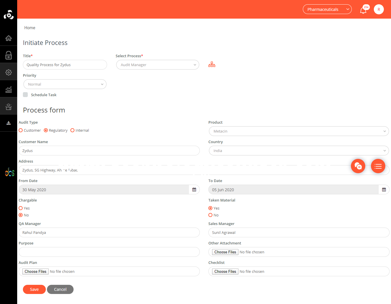 QMS Screenshots